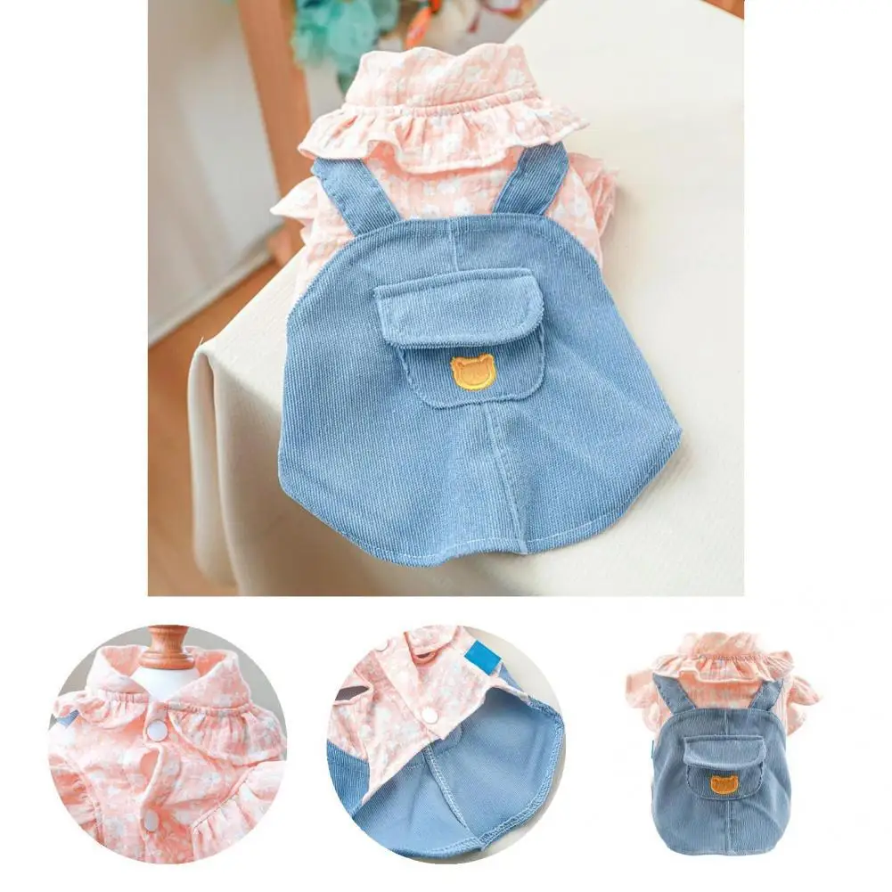 

Pet Dress Stylish Lightweight Anti-fade Creative Bear Puppy Strap Dress Outfit for Party Puppy Dress Pet Princess Dress