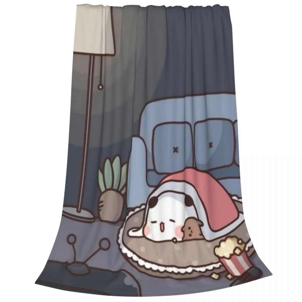Одеяло с изображением панды медведя обнимающее бубу Дуду фланец текстильный