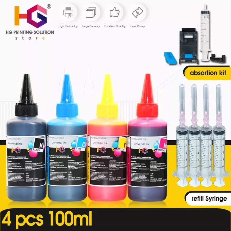 

HG Refill Ink Kit for Epson for Canon for HP for Brother Printer CISS Ink and refillable printers dye ink