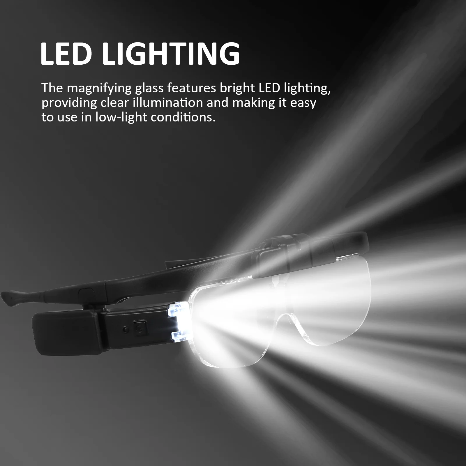 Ношение увеличительных очков с подсветкой защитная лупа очки со светодиодной