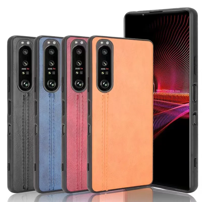 

Fashion Full PU Leather Cover For Sony Xperia 1 IV Hard Shockproof Phone Case For Sony Xperia 10 IV 5IV 1III 5III 10II 5II Coque