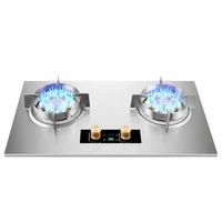hm 8026 bilateral intelligent timing gas stove stainless steel fire stove household liquefied natural gas cooker