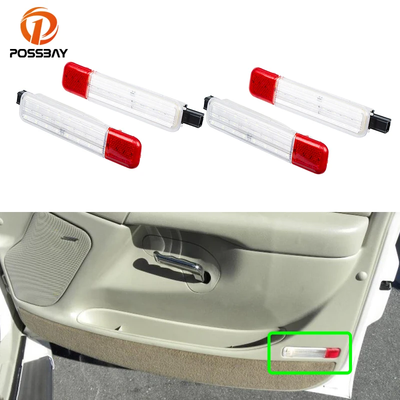 

4 Pcs Car Interior Door LED Light Panel Courtesy Lamp for GMC Yukon Sierra Hummer H2 Chevrolet Escalade Tahoe Suburban Avalanche
