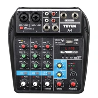 4 channel sound card mixer conference audio usb bluetooth reverb audio for microphone k song live us plug
