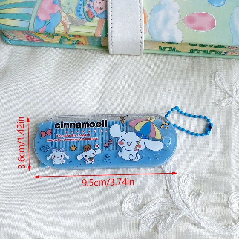 Мультяшное милое складное зеркало-гребень Sanrio комбинированное зеркало для
