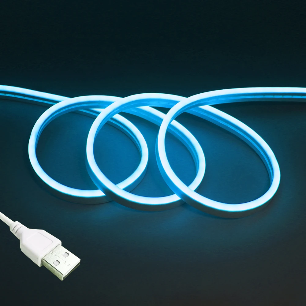 

РАЗЕНД LED неоновые полоски 5м теплый белый