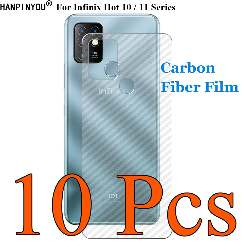 10 шт./лот для Infinix Hot 11 11s Hot10 10T 10s NFC Play Lite 3D задняя пленка из углеродного волокна