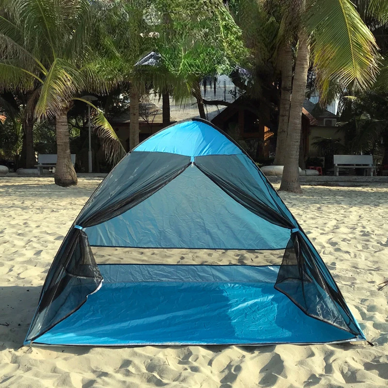 

Full-automatic Pop Up Beach Tent Portable Seaside Sunshade Sunscreen Quick-opening Children's Park Picnic Mosquito Mesh Curtain