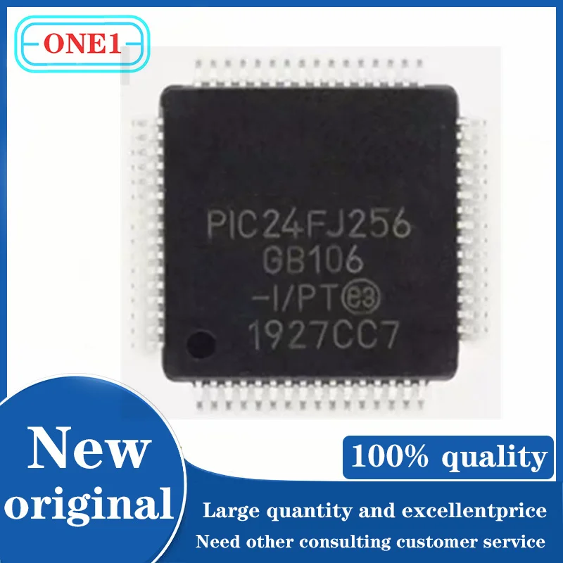 1PCS/lot PIC24FJ256GB106-I/PT PIC24FJ256GB106-I PIC24FJ256GB106 IC MCU 16BIT 256KB FLASH 64TQFP IC Chip New original