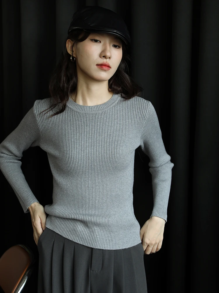 Коричневый облегающий свитер для похудения трикотажная нижняя рубашка