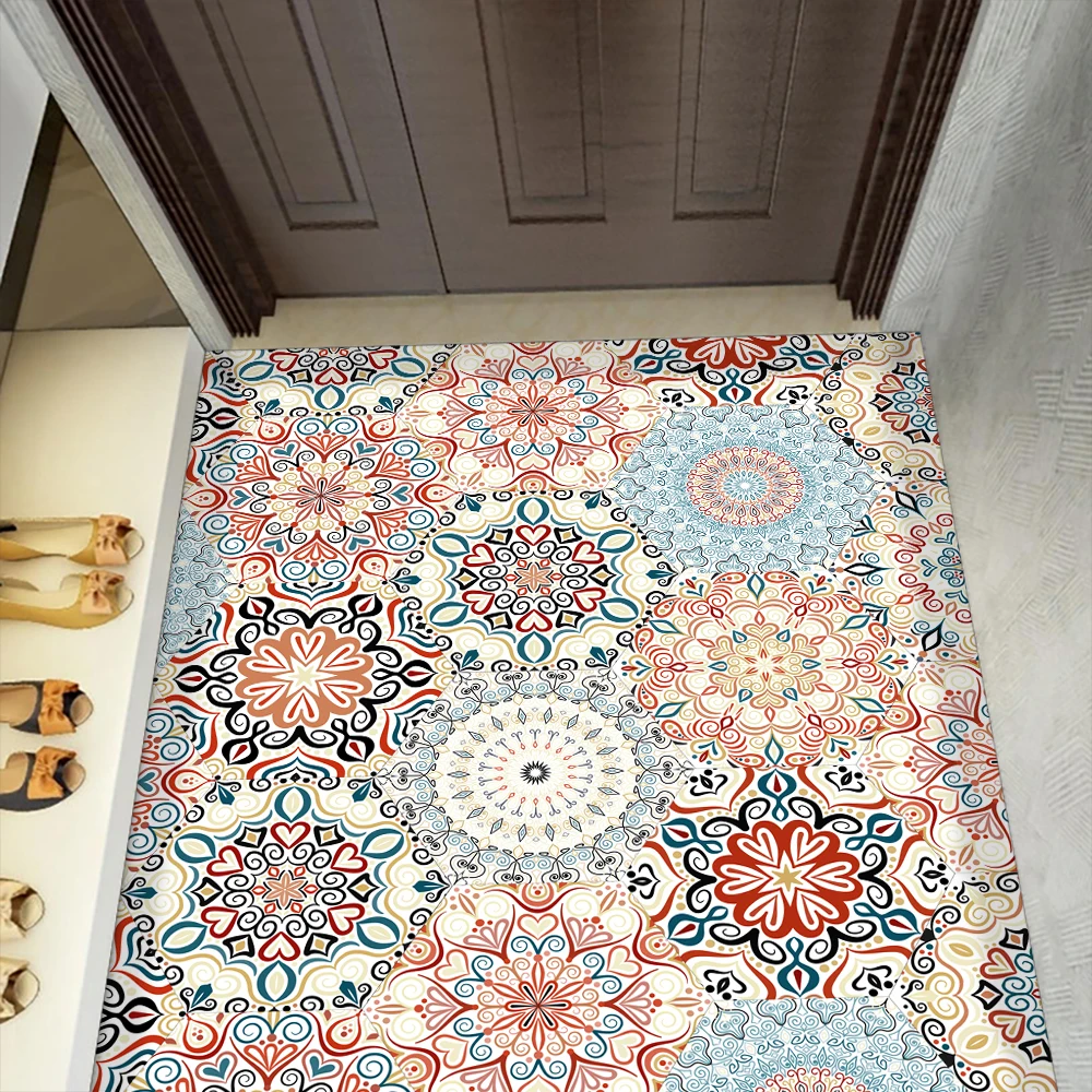 Наклейки на пол с шестигранной черепицей в стиле мандалы наклейки для кухни