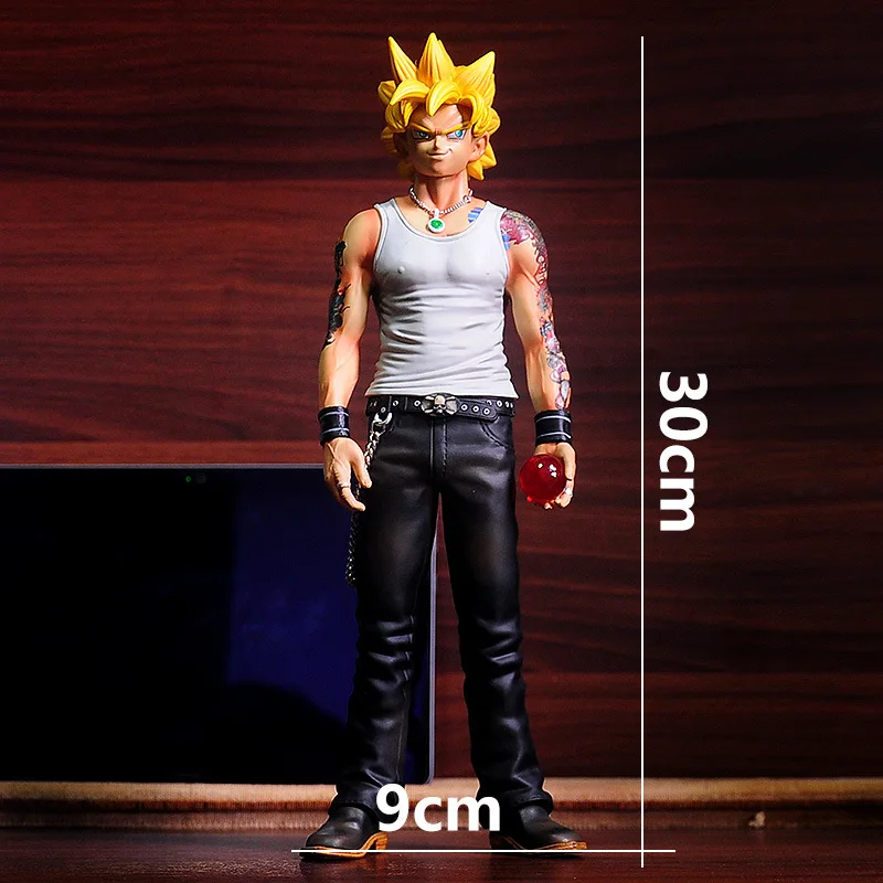 Bandai Драконий жемчуг Сон Гоку аниме модель Супер Saiyan экшн фигурка желтые волосы