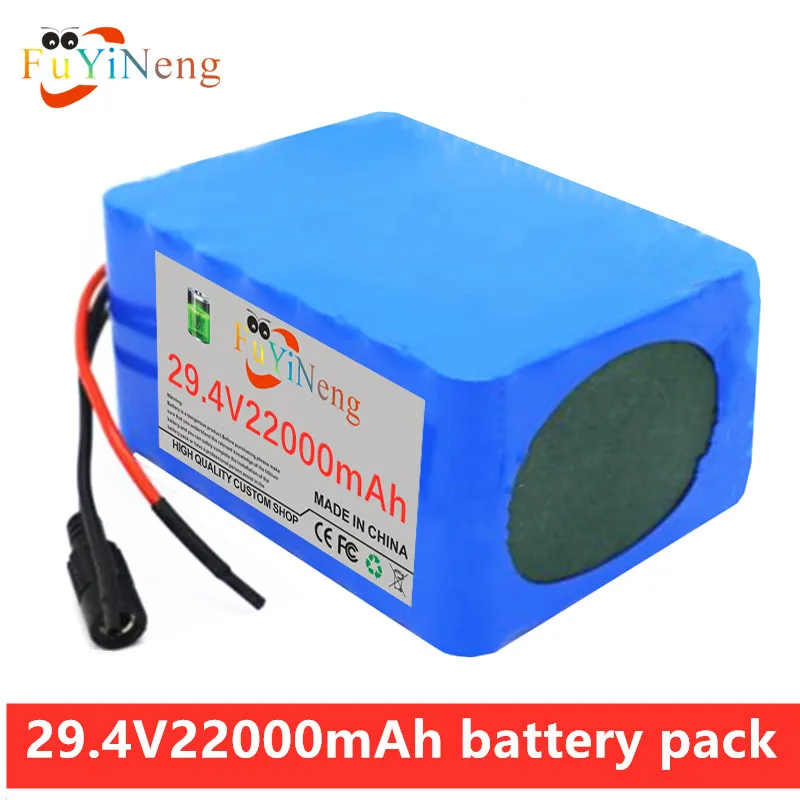 

29.4V 7s6p 22000mah 18650 rechargeable lithium battery pack 250W 500W 1000W BMS charger for electric bicycle