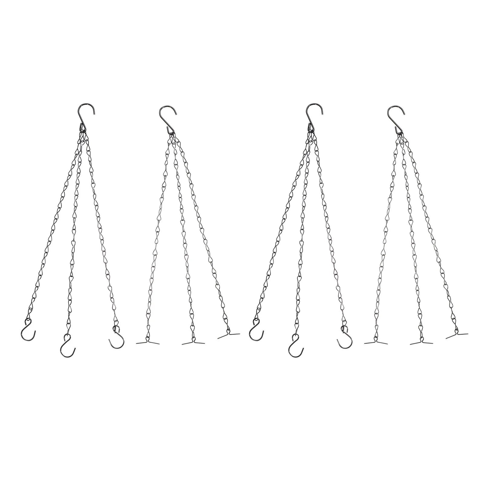 

4 Pcs Flower Pot Chain Iron Hanging Chains Stainless Metal Coat Hanger Practical Bonsai Lantern Basket