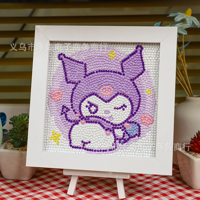 

Kuromi Diamond Painting DIY Sanrio Handmade Cinnamoroll Hello Kitty Paste Diamond Embroidered Children's Home Decoration Gift
