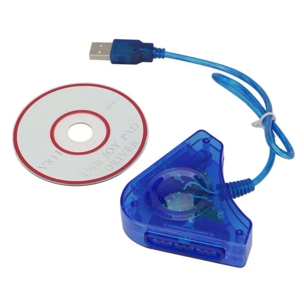 

USB Dual Player Converter Adapter Cable for PS2 To USB PC Game Controller Adapter