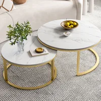 Marble Modern Round Coffee Table Entrance Hall Luxury Design Living Room Center Table Neat Console Meuble Balcony Furniture