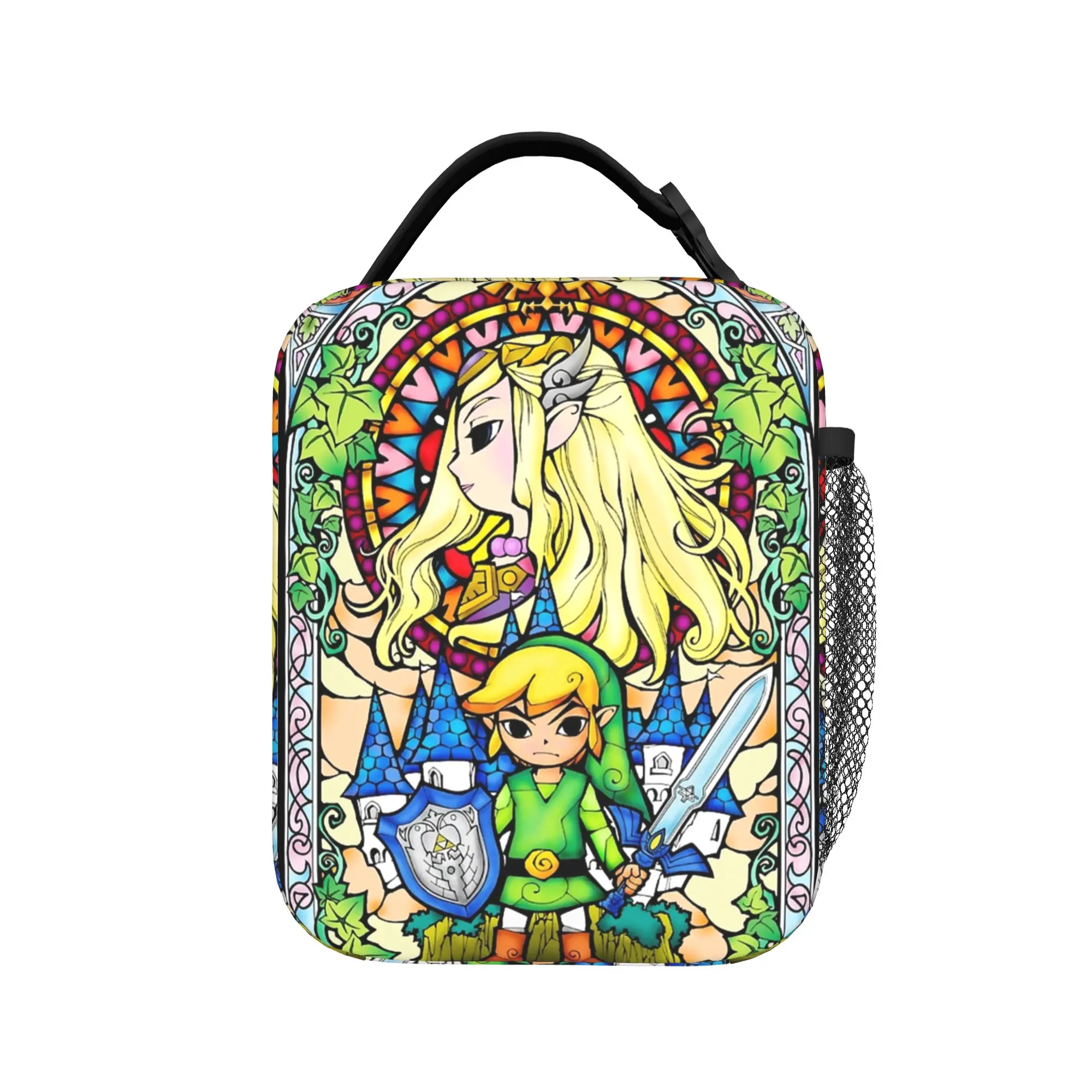 Фото Термосумка для обедов Link & Princess Stained Glass Zeldas Legend, многоразовая, для мужчин и женщин №1