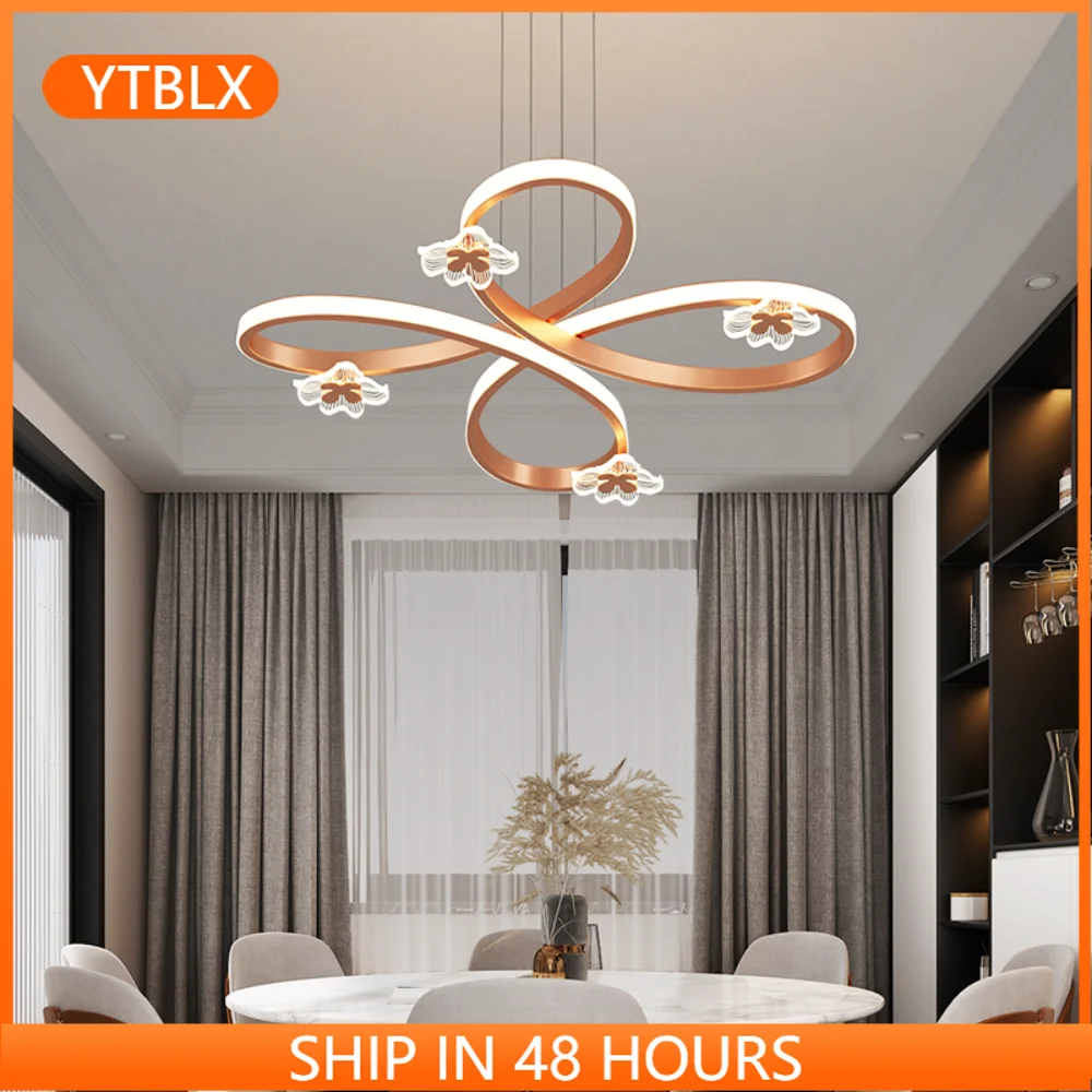 

Nordic LED chandelier modern acrylic chandelier bedroom living room dining room lotus leaf design home decoration lamps