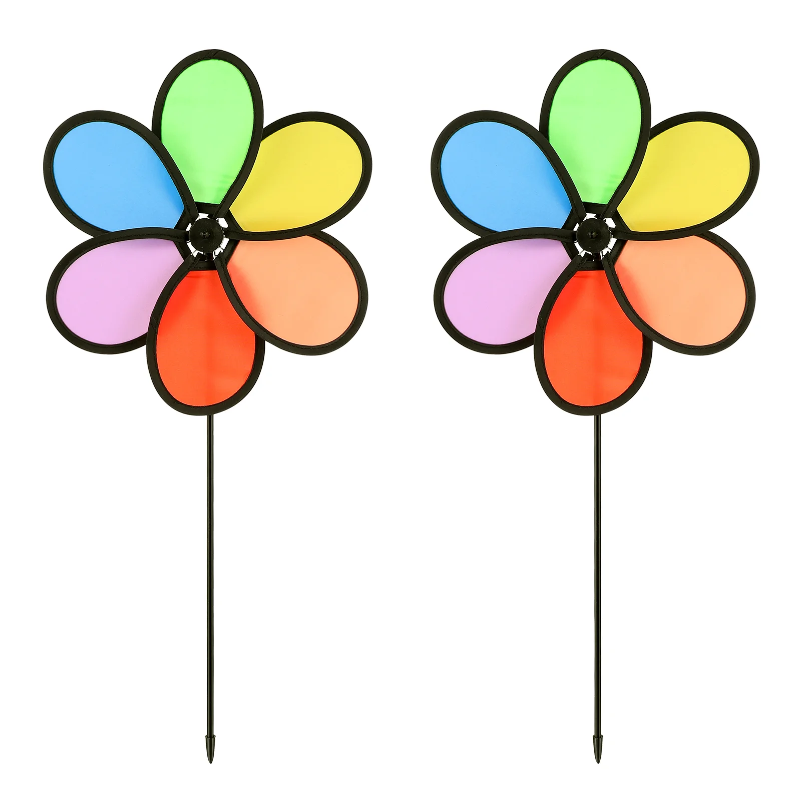 

Besporble 2pcs a forma di fiore Pinwheel Vento Vento Windmill Giocattolo Decorazioni per feste per Prato per bambini Gifts