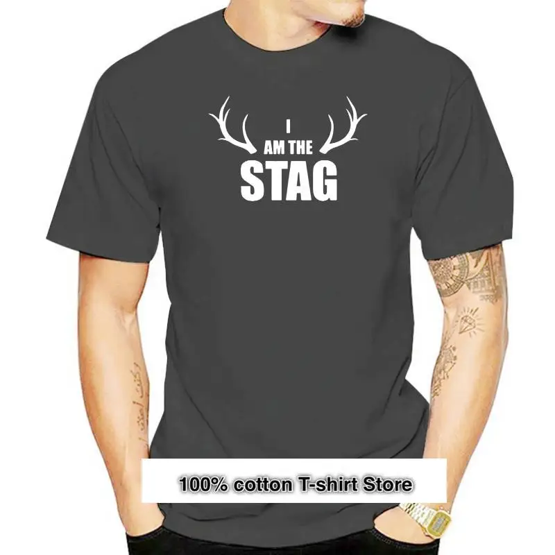 

Camiseta I am the stag, color rosa brillante, talla pequeña 3XL