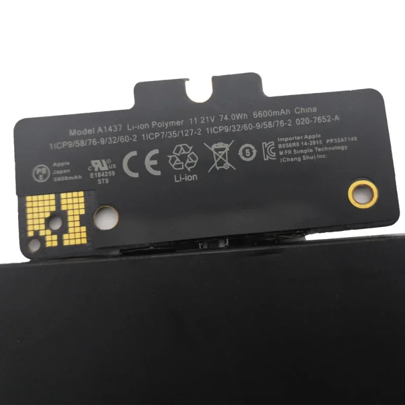 A1437 6600 мАч Аккумулятор для ноутбука Apple MacBook Pro 13 дюймов Retina A1425 Конец 2012 Начало 2013 11