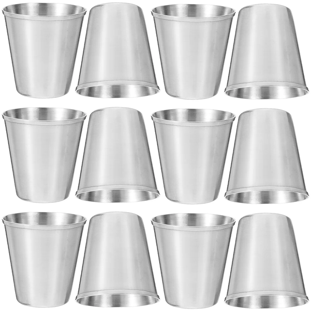 

18pcs Shatterproof Stainless Steel Metal Unbreakable Cups Camping Cups Coffee Cups Drinking Glasses Mugs Cups