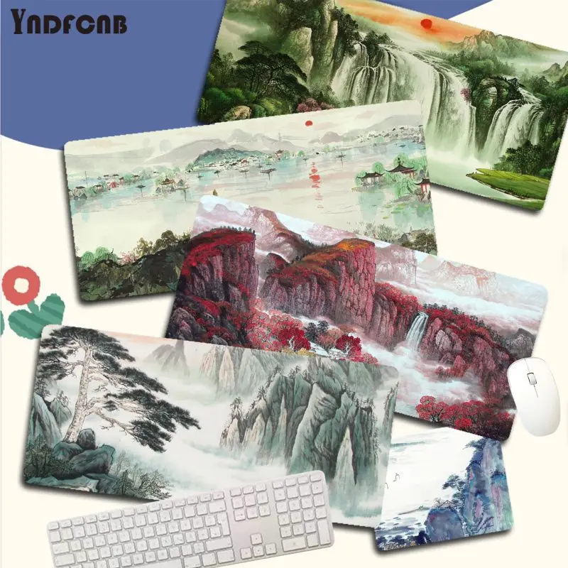 YNDFCNB Landscape Mountain Painting laptop Gaming mouse pad Size for Gaming Mousepads for overwatch/cs go/world of warcraft