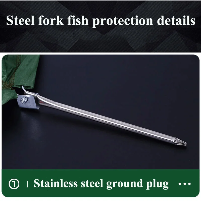 Складная телескопическая быстросохнущая сеть для рыбалки с нейлоновым