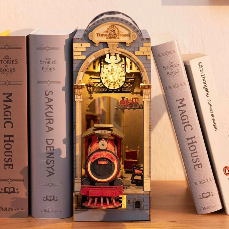 Robotime Rolife DIY Книга Nook японский сакура денсиа в книгах серия деревянный миниатюрный