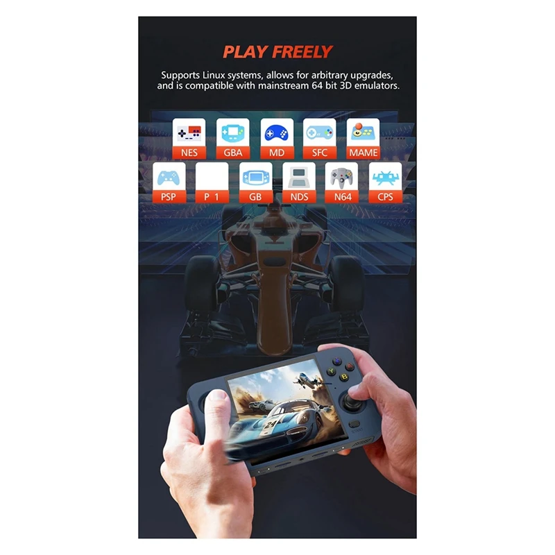 R40S Ретро игровая консоль 16 ГБ + 64 Wi-Fi BT Linux Поддержка для GBA GBC PSP PS1 N64 DC NDS ARCADE Simulator