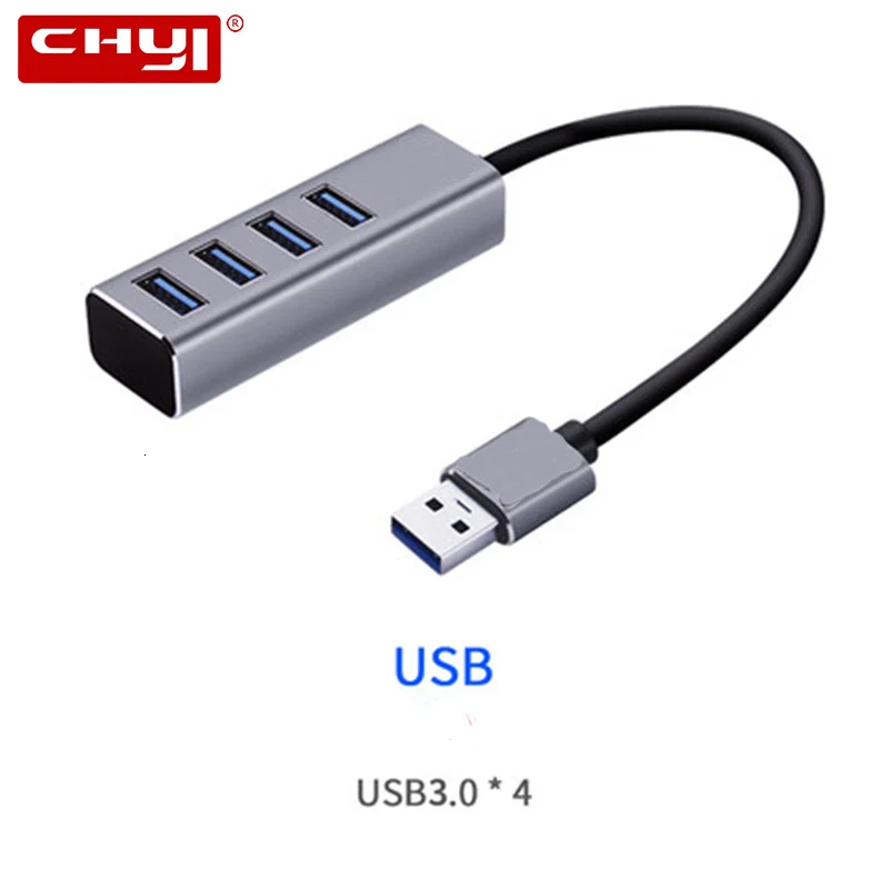 

CHYI usb-хаб 3,0 4 порта Супер Скоростной Usb3.0 Hab разветвитель с несколькими портами комбинированный мини-адаптер Аксессуары для ПК для компьютера...