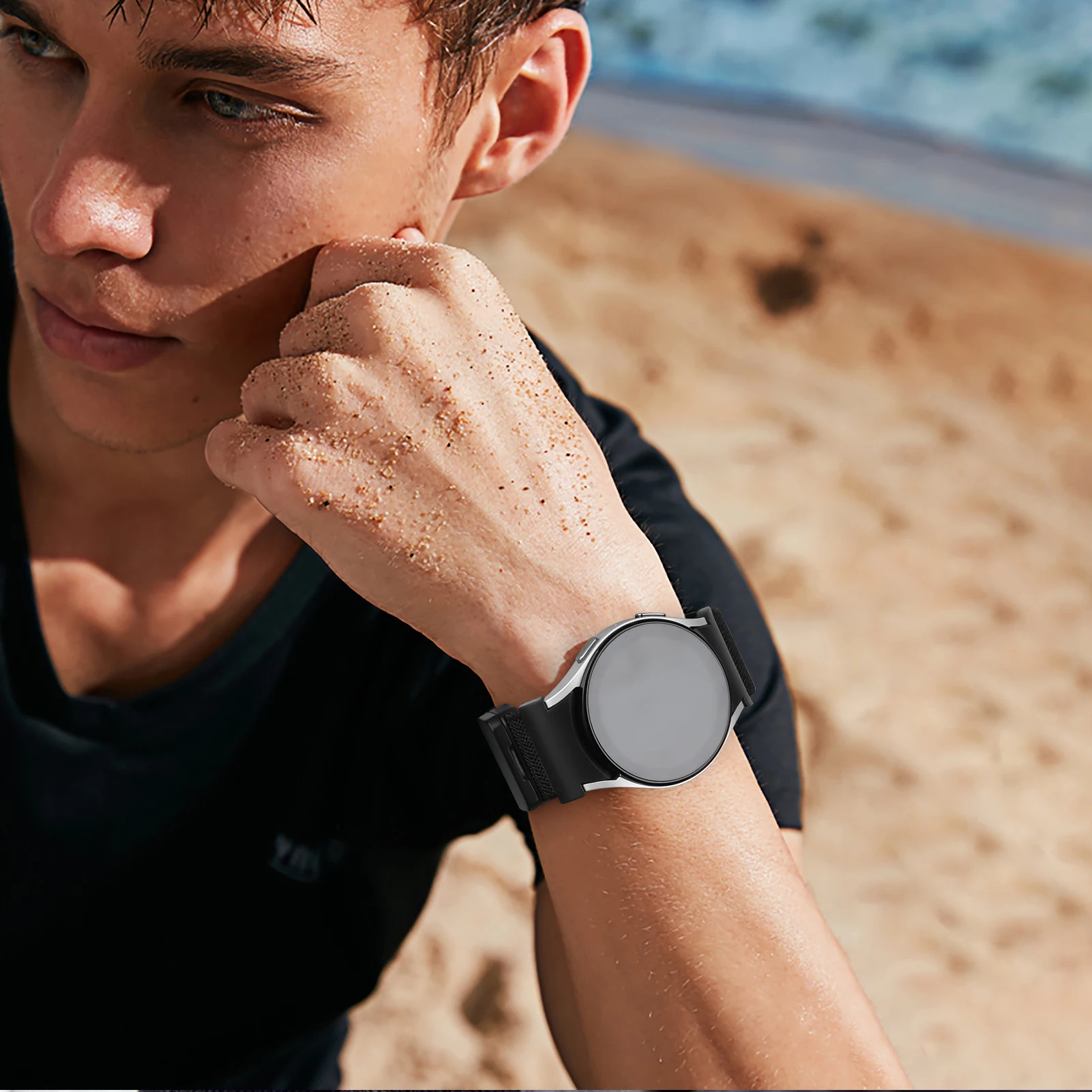 Ремешок нейлоновый для Samsung Galaxy Watch 6 4 classic/5 pro 47 мм 43 44 40