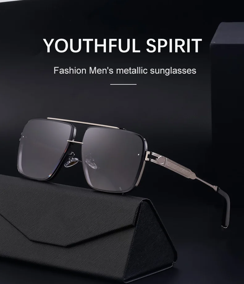 

Солнцезащитные очки с градиентной металлической оправой UV400 для мужчин и женщин