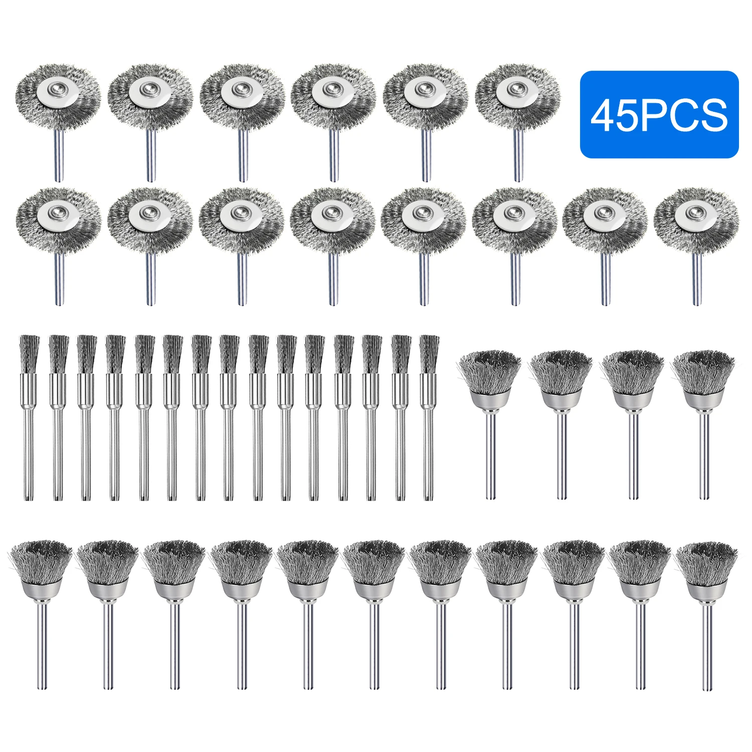 

Набор проволочных щеток XCAN 45 шт. для мини-инструментов