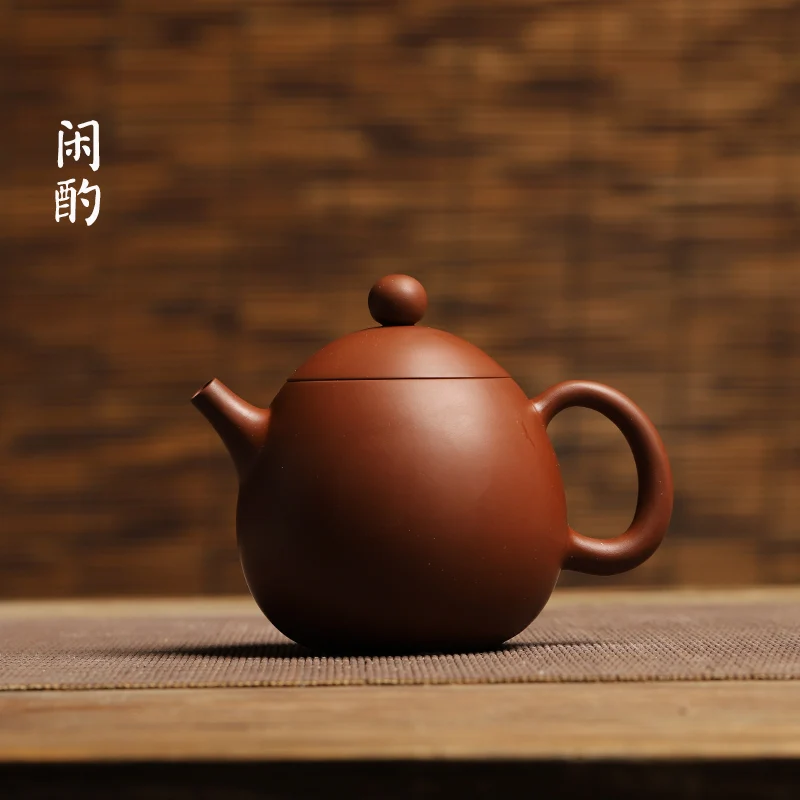 

Xianyan Raw Ore Jianshui Purple Pottery of Yunnan Red Mud Handmade Kung Fu Teapot Tea Set Ruyi Dragon Egg Pot Pu'er Tea