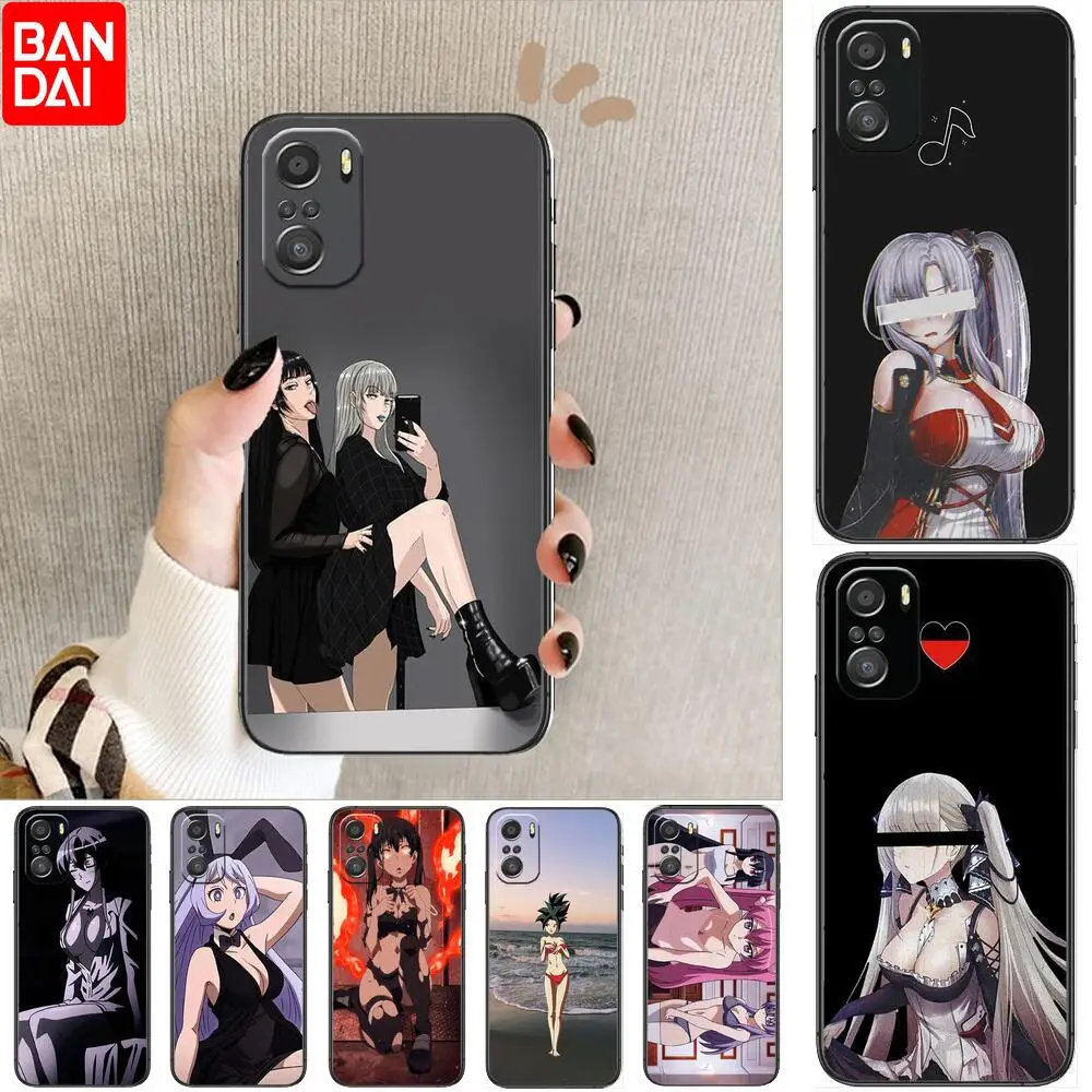 

2022 Anime Bikini Cartoon For Xiaomi Redmi Note 10S 10 9T 9S 9 8T 8 7S 7 6 5A 5 Pro Max Soft Black Phone Case