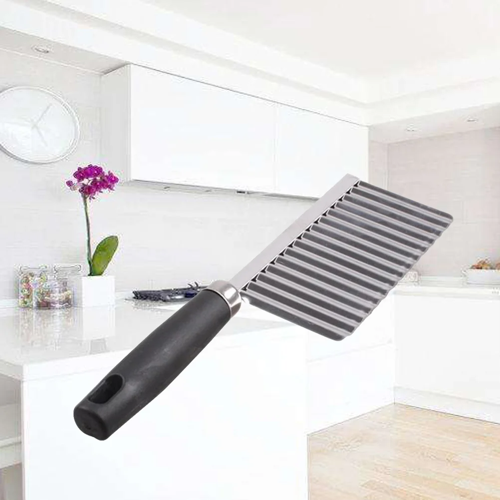 

Wavy Crinkle Fry Steel Potato Stainless French Vegetable Slicer Chipper Cucumber Onion Cutting Tools Dicer Slicing Helper Manual