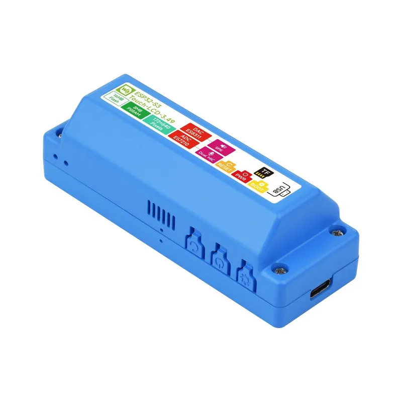 Фото Плата разработки ESP32-S3 с 3,49-дюймовым сенсорным IPS-дисплеем 172×640, двухъядерный процессор ESP32-S3R8, высокопроизводительный модуль IoT с Wi-Fi/BLE 5 №3