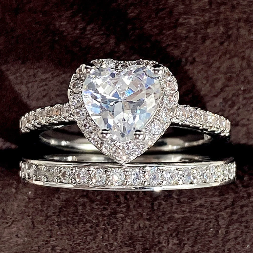 Комплект женских колец Huitan