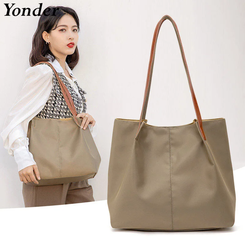 

Модная Роскошная Повседневная сумка через плечо из ткани Оксфорд, женская сумка-тоут, женские сумки большой вместимости на плечо для женщин...