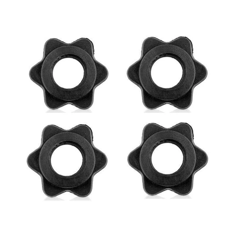 4pcs Dumbbell Spinlock Collar Weight Check Nut Barbell Bar Clips Spin Lock Screw