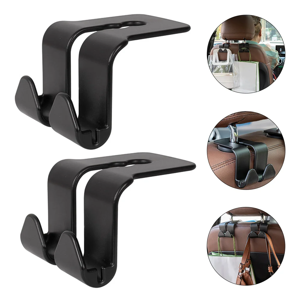 

2 Pcs Car Seat Back Hooks Vehicle Headrest Hangers Auto Universal Seat Hooks
