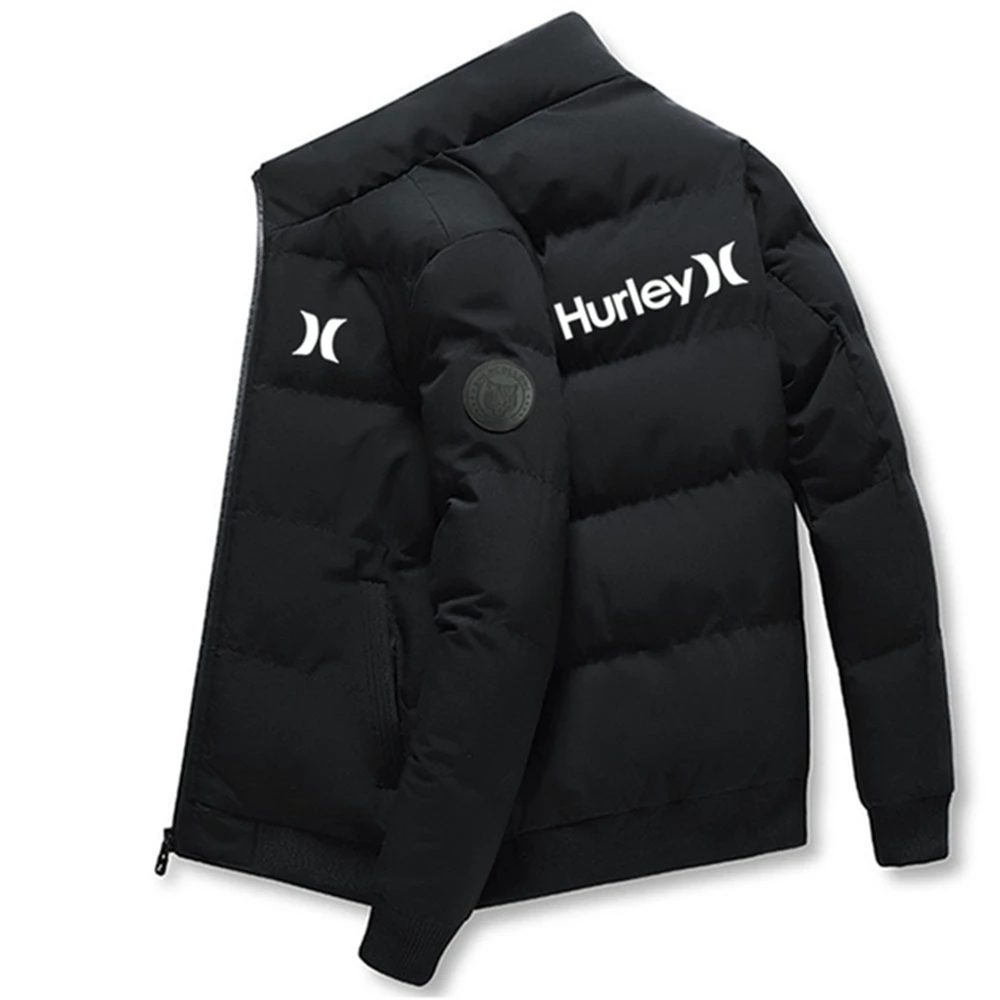 

Мужская зимняя хлопковая куртка Hurley 2023, теплая куртка, модная куртка для мужчин, устойчивая к ветру и дождю, повседневная хлопковая куртка