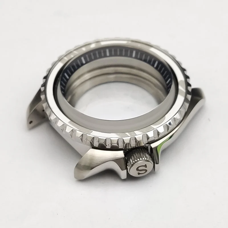 42mm NH35 Watch Case Transparent Back Cover Fit Seiko SK007 SKX009 Replace NH35 NH36 Movement Sapphire Crystal Glass Watch Cases