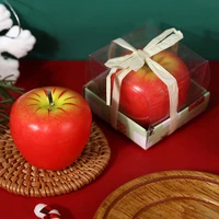 creative apple shape party aromatic soy wax scented candle simulation fruit christmas eve festival birthday gift home decoration