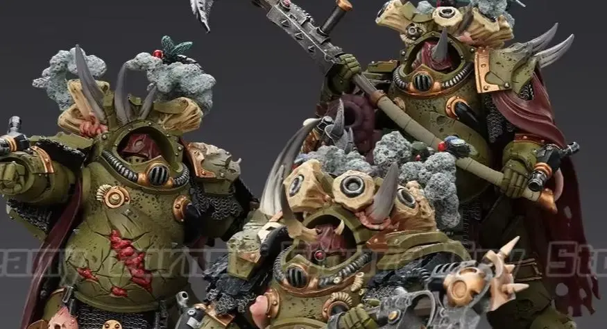 Фото В наличии: Фигурка JOYTOY Warhammer 40K Death Guard Deathshroud Terminator Champion, 140 мм, 3 шт., масштаб 1/18 №1