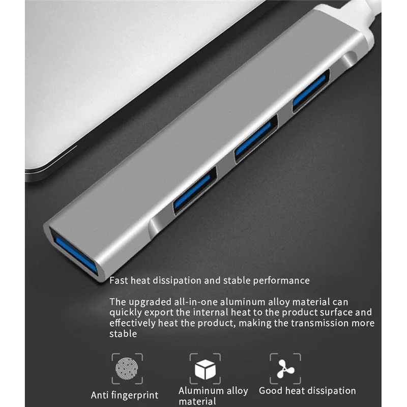 Разветвитель с 4 портами USB 3 0 высокоскоростной разветвитель типа C для ПК