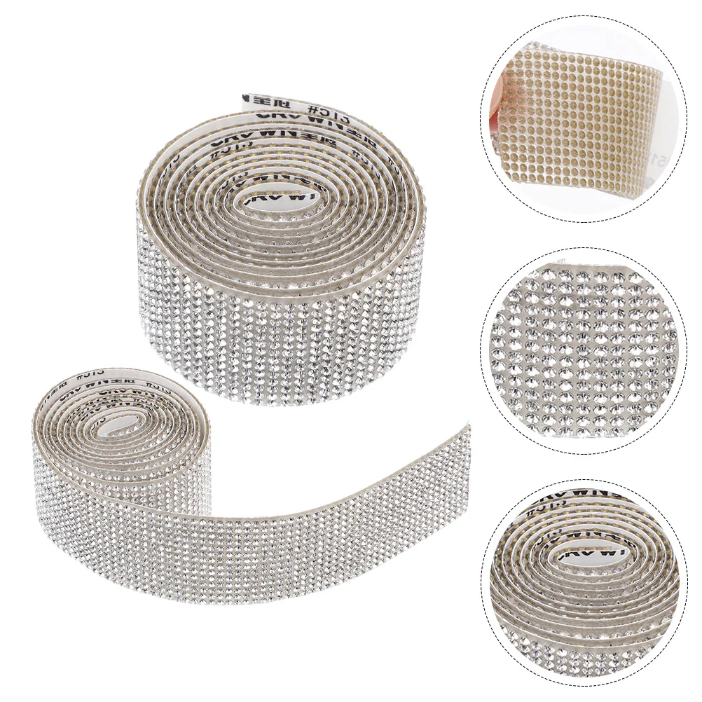 

Rhinestone Ribbon Adhesive Diamond Rhinestones Crystal Self Bling Tape Ribbons Crafts Strips Clothes Rollers Wrap Diy Sticker