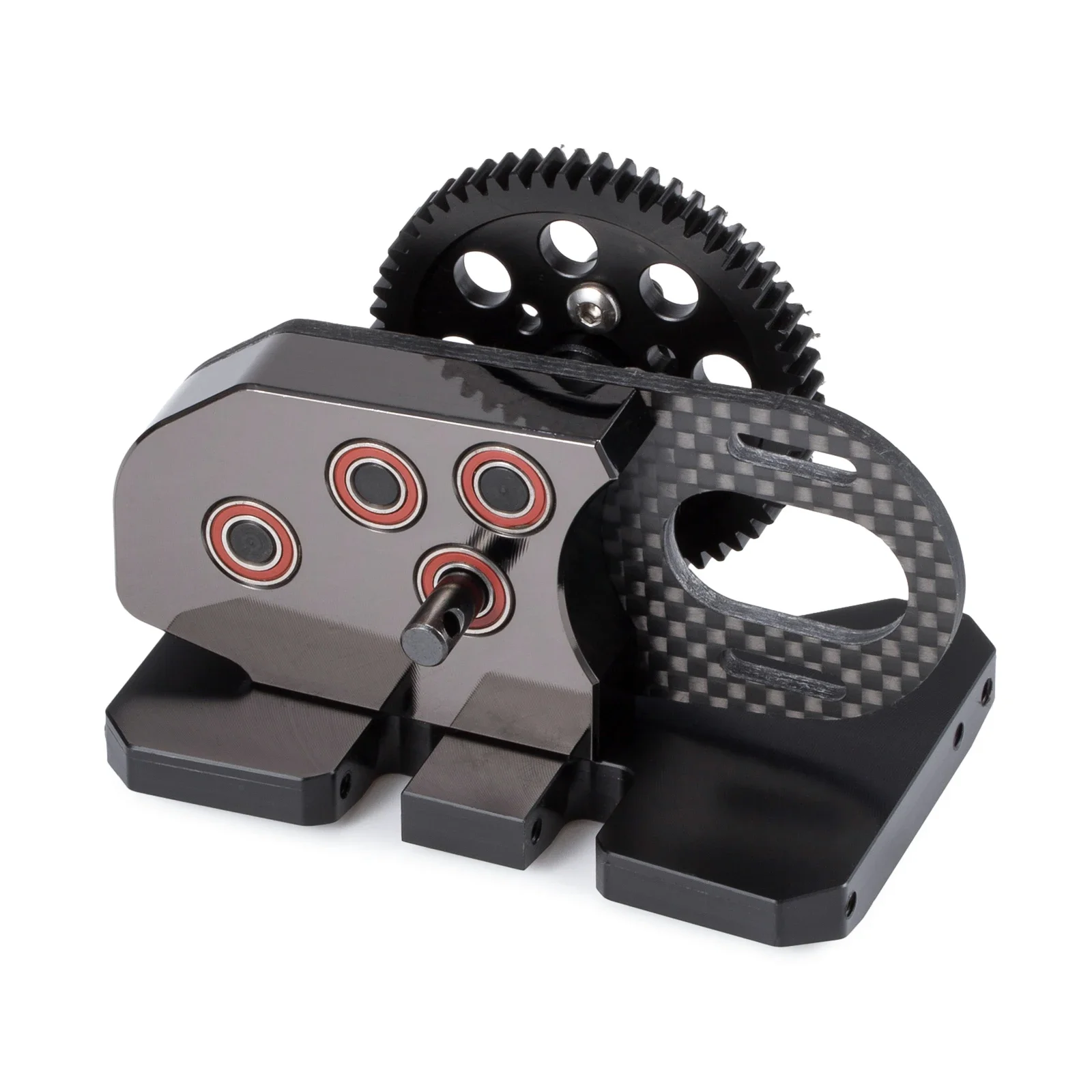 31% Overdrive 2-низкая коробка передач карбоновый хром с защитой от Delrin для 1/10 RC Crawler LCG